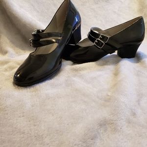 American Eagle Black Mary Jane with sparkling heel